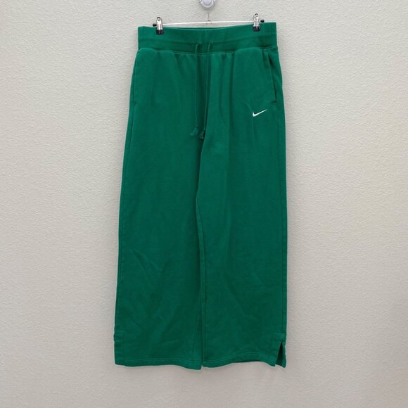 Nike Pants - Nike Sportswear Phoenix Fleece Green High Waist Wide Leg Sweatpants Womens sz XL